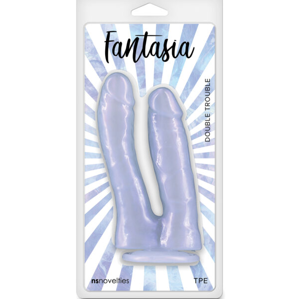 Fantasia Double Trouble Dildo - Azure